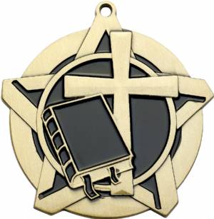 2 1/4" Super Star Series Religious Award Medal #2