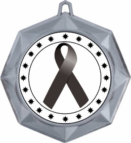 Black Ribbon Awareness 3" Award Medal #3