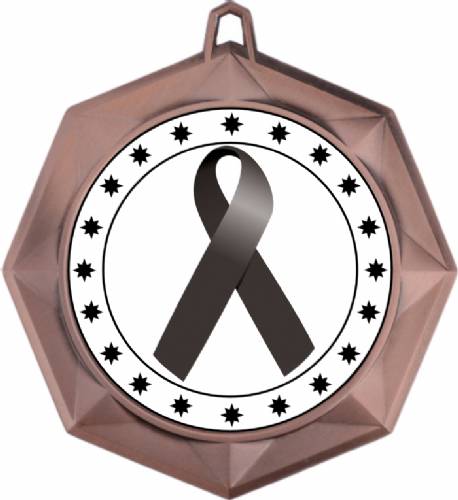 Black Ribbon Awareness 3" Award Medal #4