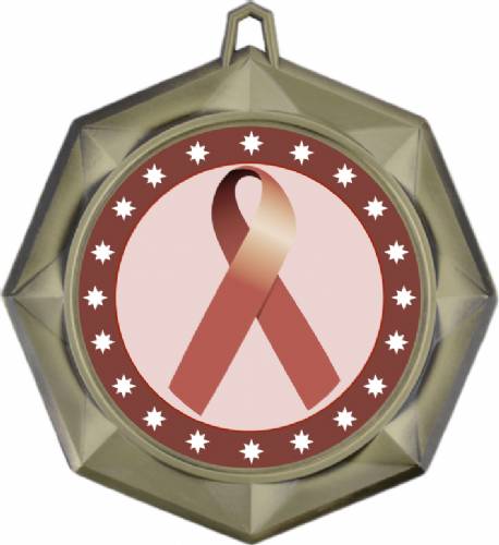 Brown Ribbon Awareness 3" Award Medal #2