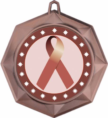 Brown Ribbon Awareness 3" Award Medal #4