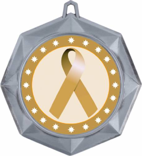 Gold Ribbon Awareness 3" Award Medal #3