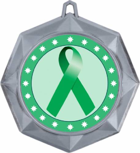 Green Ribbon Awareness 3" Award Medal #3
