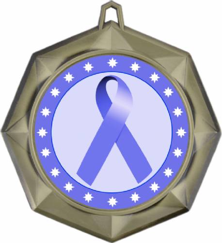 Lavender Ribbon Awareness 3" Award Medal #2