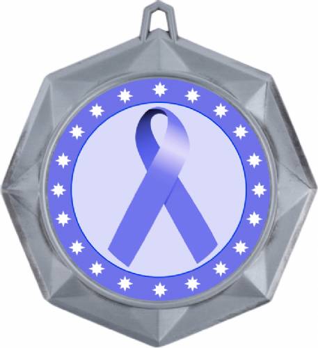 Lavender Ribbon Awareness 3" Award Medal #3