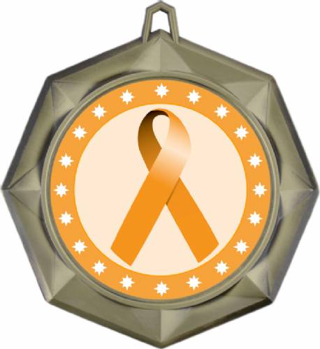 Orange Ribbon Awareness 3" Award Medal #2