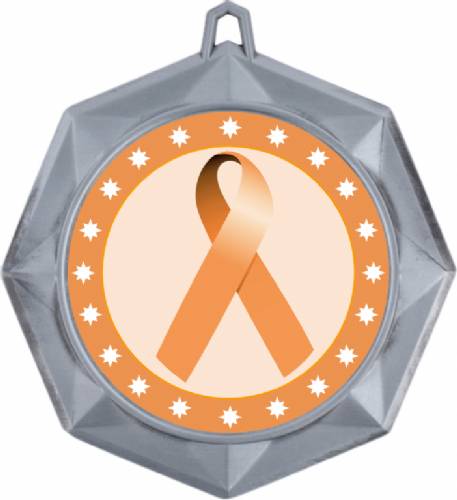 Peach Ribbon Awareness 3" Award Medal #3