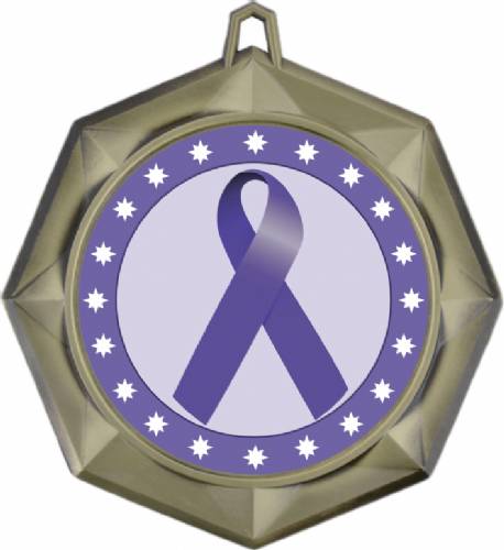 Purple Ribbon Awareness 3" Award Medal #2