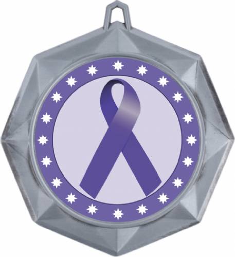 Purple Ribbon Awareness 3" Award Medal #3