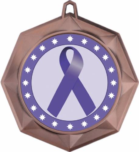 Purple Ribbon Awareness 3" Award Medal #4