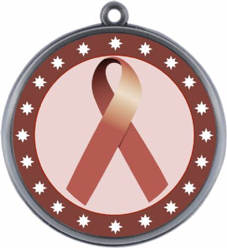 Brown Ribbon Awareness 2 1/4" Award Medal #3