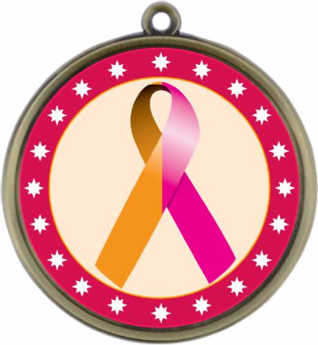 Orchid Orange Awareness 2 1/4" Award Medal #2