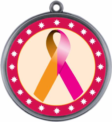 Orchid Orange Awareness 2 1/4" Award Medal #3