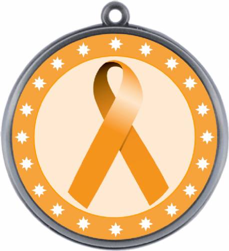 Orange Ribbon Awareness 2 1/4" Award Medal #3