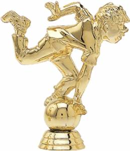4" Comic Bowler Male Trophy Figure Gold