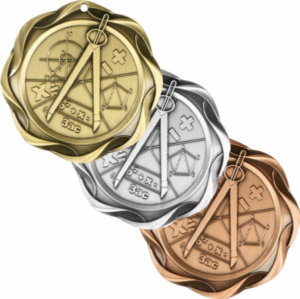 3" Math - Fusion Series Award Medal