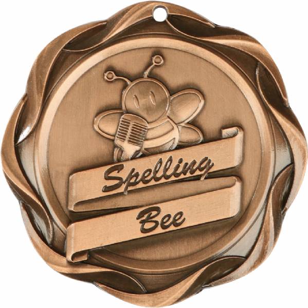 3" Spelling Bee - Fusion Series Award Medal #4
