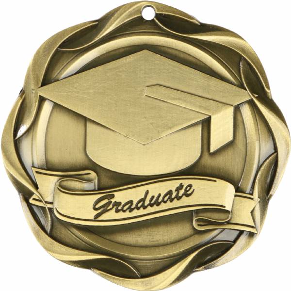 3" Graduate - Fusion Series Award Medal Gold
