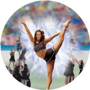 Cheerleader 3D Graphic 2" Insert