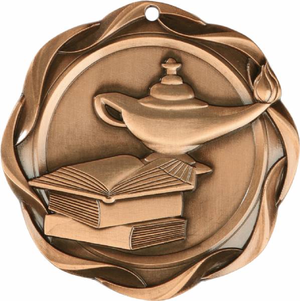 3" Lamp of Knowledge - Fusion Series Award Medal #4