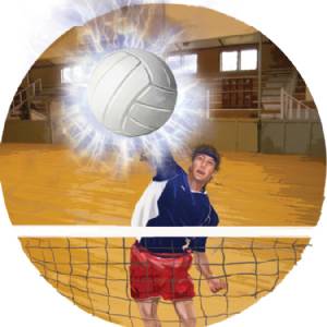 Volleyball Male 3D Graphic 2" Insert