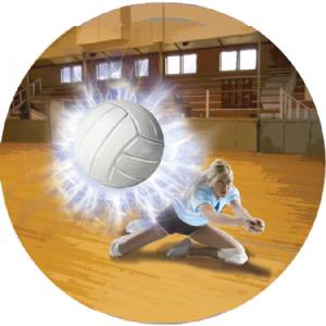 Volleyball Female 3D Graphic 2" Insert
