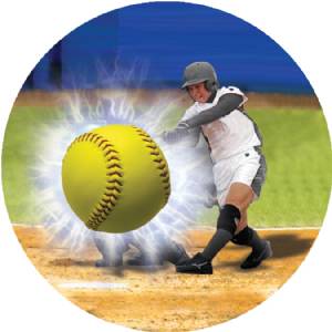 Softball 3D Graphic 2" Insert