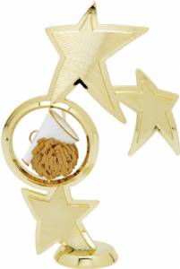 8" Cheerleader Spinner Trophy Figure Gold