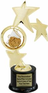 10" Cheerleader Spinner Trophy Kit with Pedestal Base