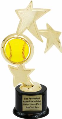 10" Softball Spinner Trophy Kit with Pedestal Base