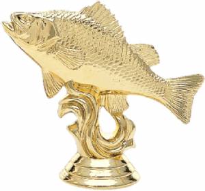 3 3/8" Perch Trophy Figure Gold