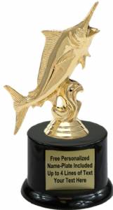 6 1/2" Marlin Trophy Kit with Pedestal Base
