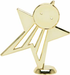 6 1/2" Gold Shooting Star 2" Insert Holder Trophy Figure