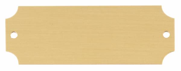 2 1/2" x 7/8" DynaSub Satin Gold Blank Aluminum Perpetual Plate