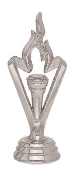 3 1/2" Victory Flame Silver Trophy Figure