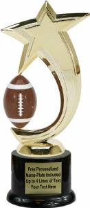 8" Football Shooting Star Spinning Trophy Kit with Pedestal Base