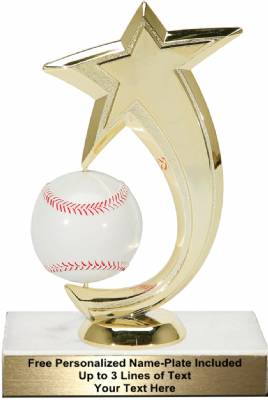 6 3/4" Baseball Shooting Star Spinning Trophy Kit