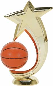 6" Basketball Shooting Star Spinning Trophy Figure