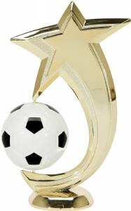 6" Soccer Shooting Star Spinning Gold Trophy Figure