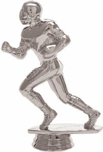 5" Football Runner Male Silver Trophy Figure