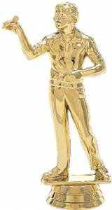 5" Dart Thrower Male Trophy Figure Gold