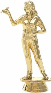 5" Dart Thrower Female Trophy Figure Gold