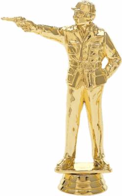 5 1/8" Civilian Pistol Shooter Male Gold Trophy Figure