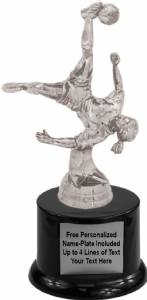 7 1/2" Action Soccer Female Trophy Kit with Pedestal Base