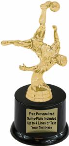 7 1/2" Action Soccer Male Trophy Kit with Pedestal Base