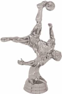 5 1/2" Action Soccer Male Silver Trophy Figure