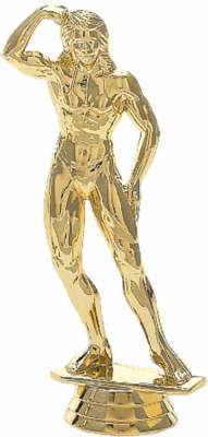 5 1/4" Bodybuilder Female Gold Trophy Figure