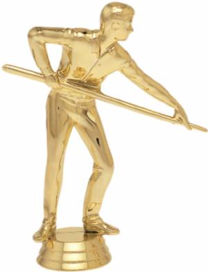 5 1/4" Pool Shooter Male Gold Trophy Figure