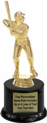 7" Softball Male Trophy Kit with Pedestal Base