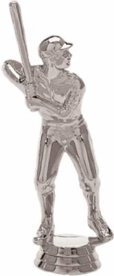 5" Baseball Male Silver Trophy Figure